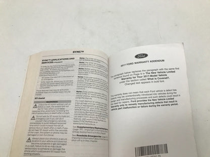 2017 Ford Fusion Owners Manual OEM C04B36011