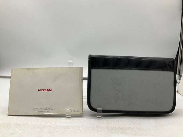 2004 Nissan Maxima Owners Manual Handbook I03B46005