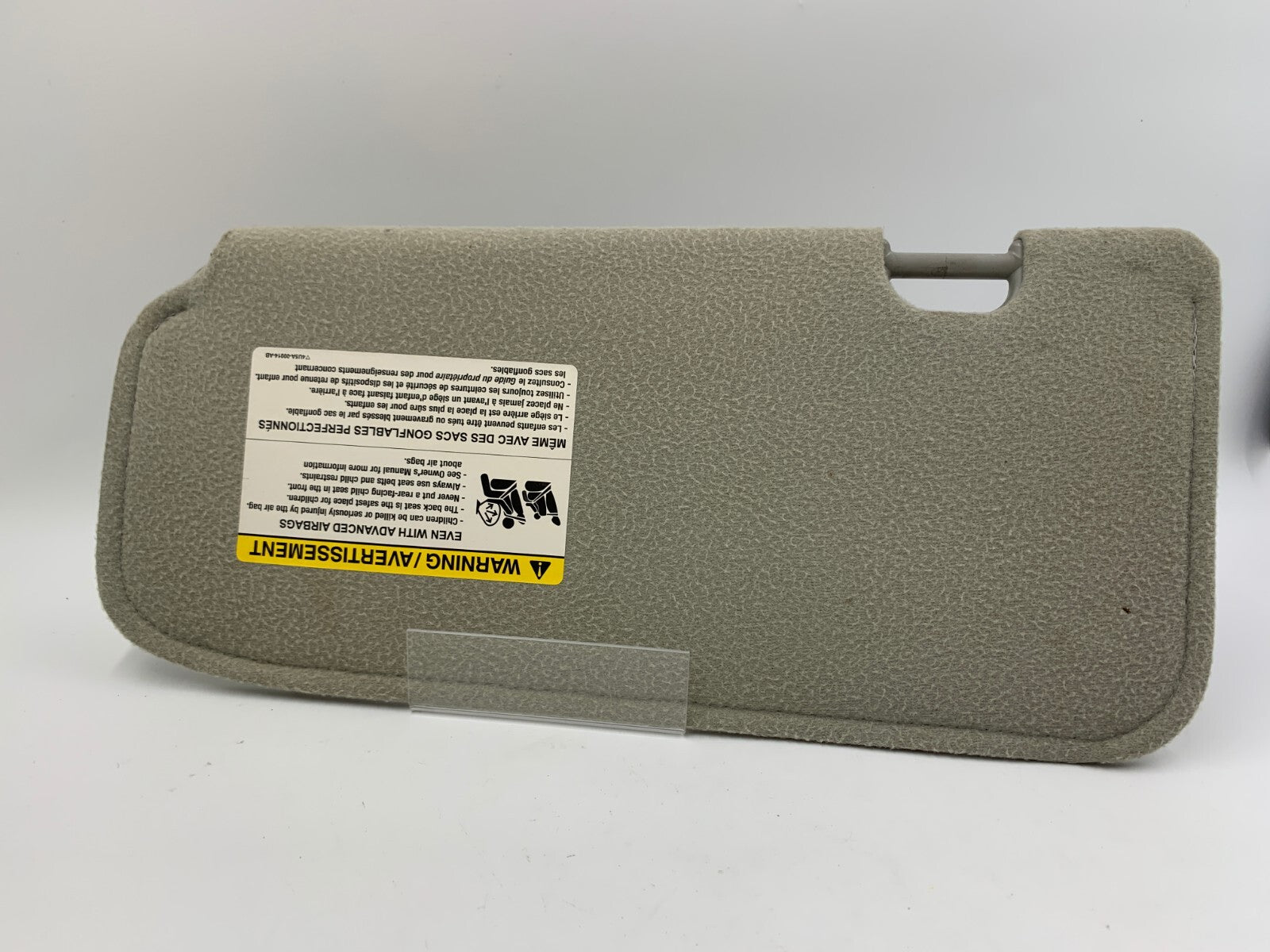2001-2002 Ford Escape Passenger Sun Visor Gray OEM D04B48069