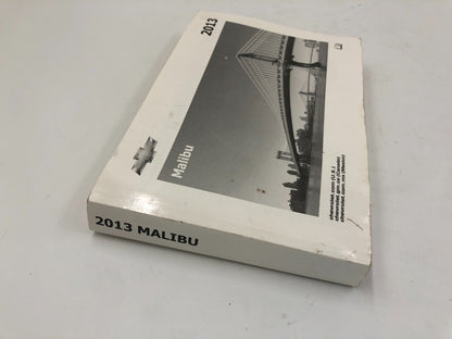 2013 Chevrolet Malibu Owners Manual OEM C01B16030