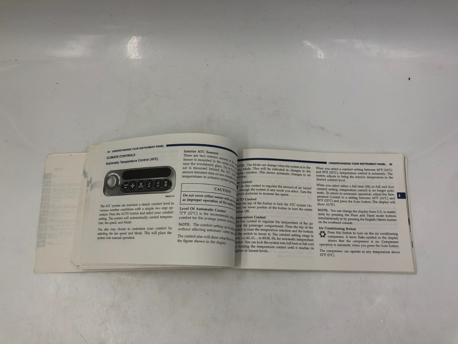 1999 Chrysler LHS Owners Manual with Case OEM E01B51027