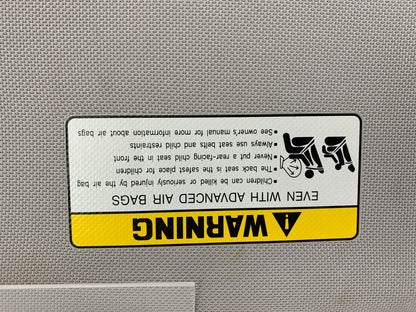 2015-2019 Hyundai Elantra Passenger Sun Visor Gray Illuminated OEM B02B19066