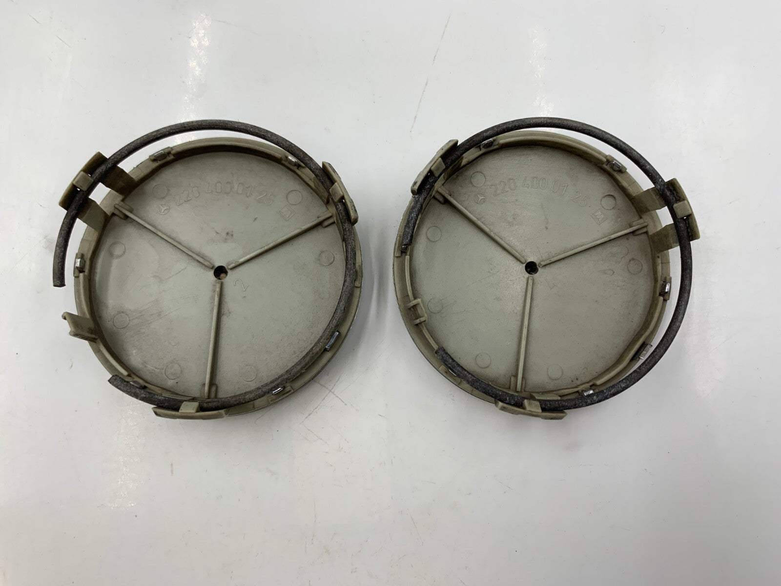 Mercedes-Benz Rim Wheel Center Cap Set of 2 Chrome 2-3/4 inch OEM B01B21031