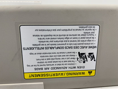 2017-2018 Kia Forte Passenger Sun Visor Gray OEM A03B06005