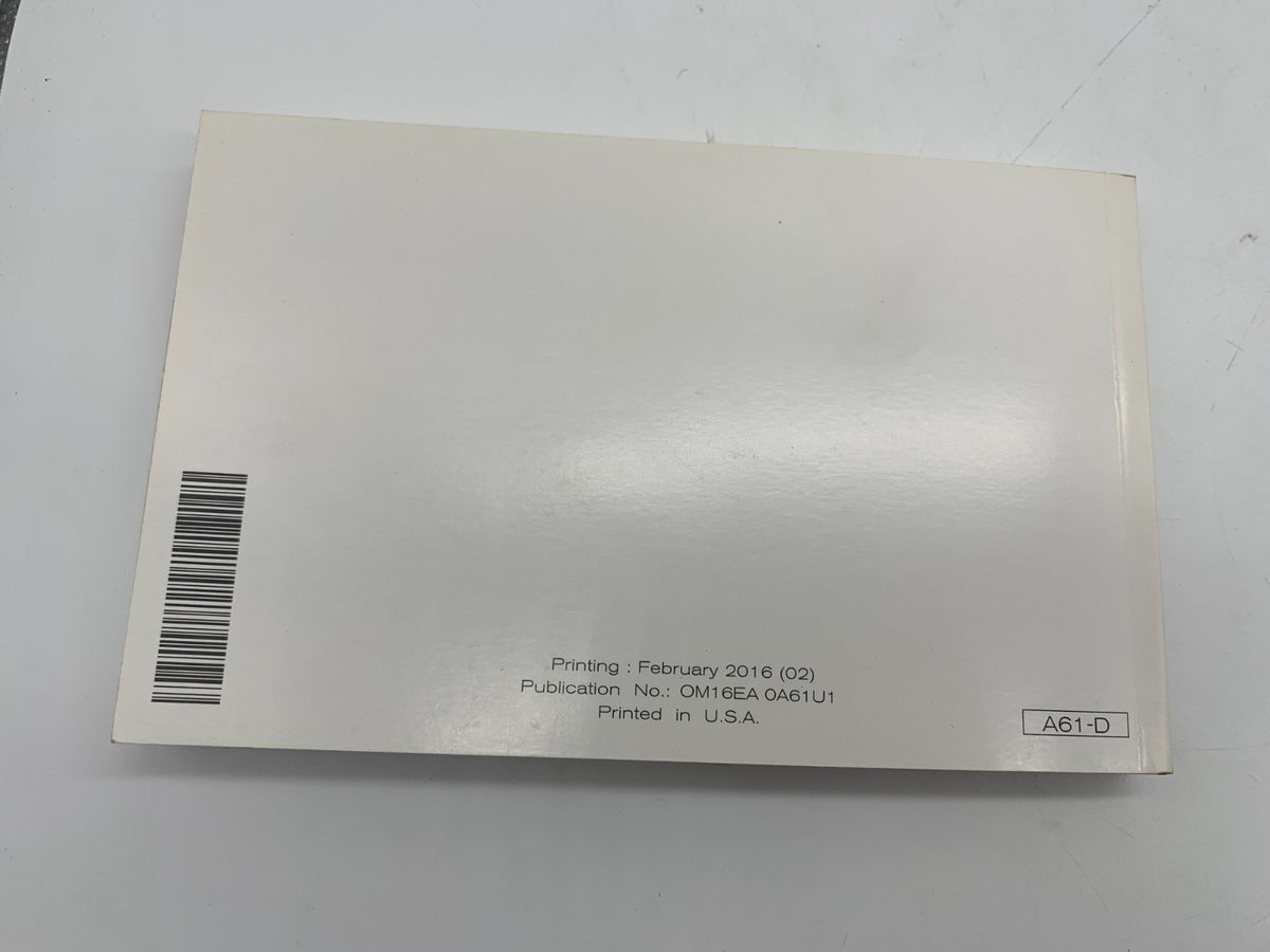 2016 Nissan Titan Owners Manual Set with Case OEM A02B55015
