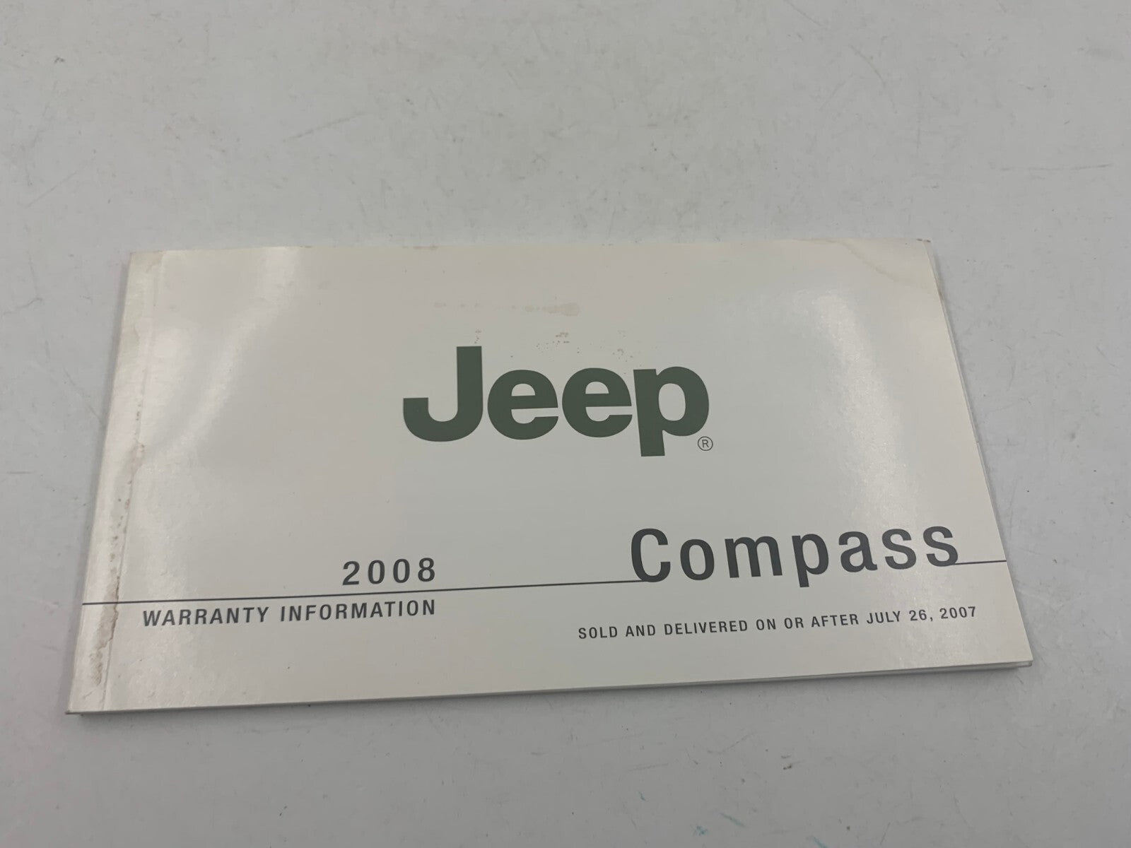 2008 Jeep Compass Owners Manual Set with Case OEM B02B26052
