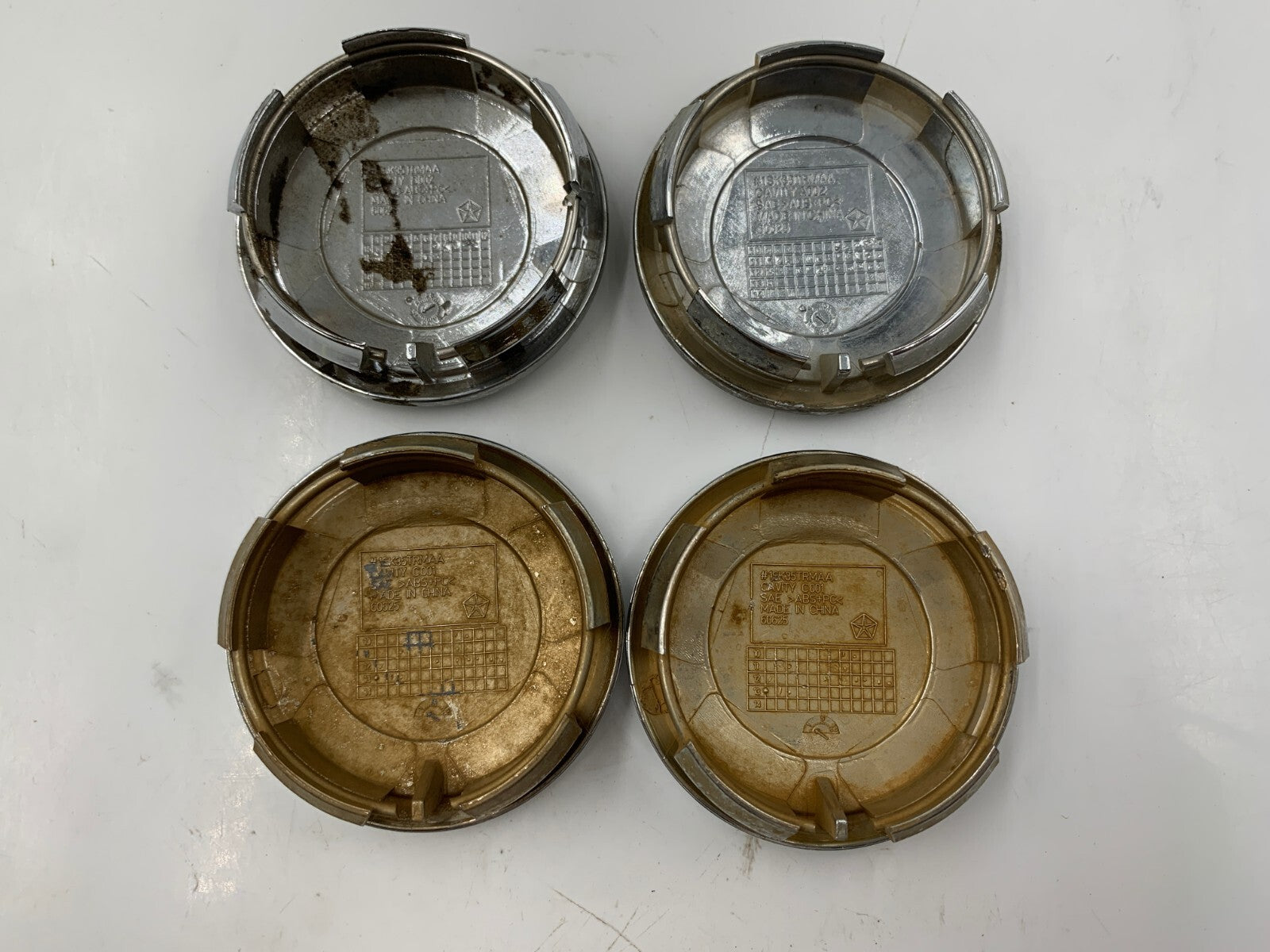 Dodge Rim Wheel Center Cap Set of 4 Chrome 2-3/8 inch OEM D04B37084