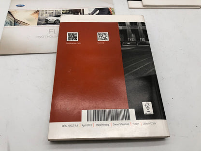 2013 Ford Fusion Owners Manual Set with Case OEM D02B03003