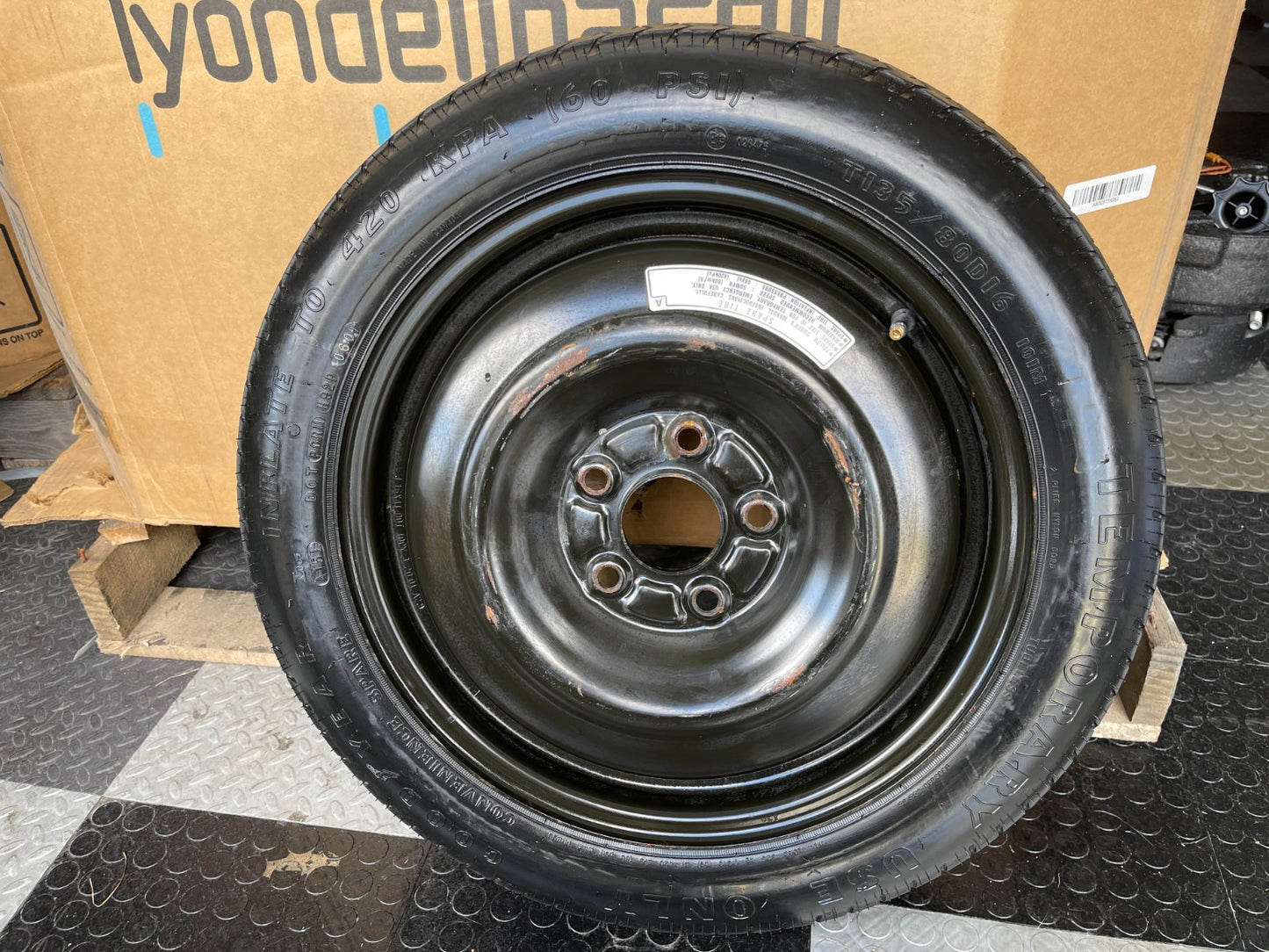 1999-2004 Honda Odyssey 16" Spare Tire Wheel Compact Donut T135/80D16 Goodyear