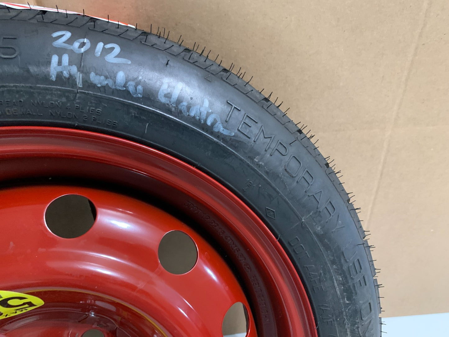 2010-2020 Hyundai Elantra 15" Spare Tire Compact Donut T125 80D15 OEM