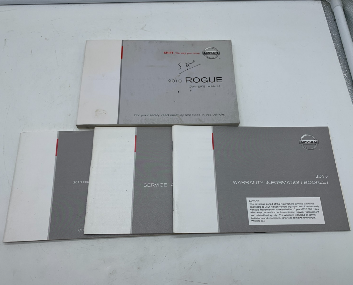2010 Nissan Rogue Owners Manual Set OEM R01B25022
