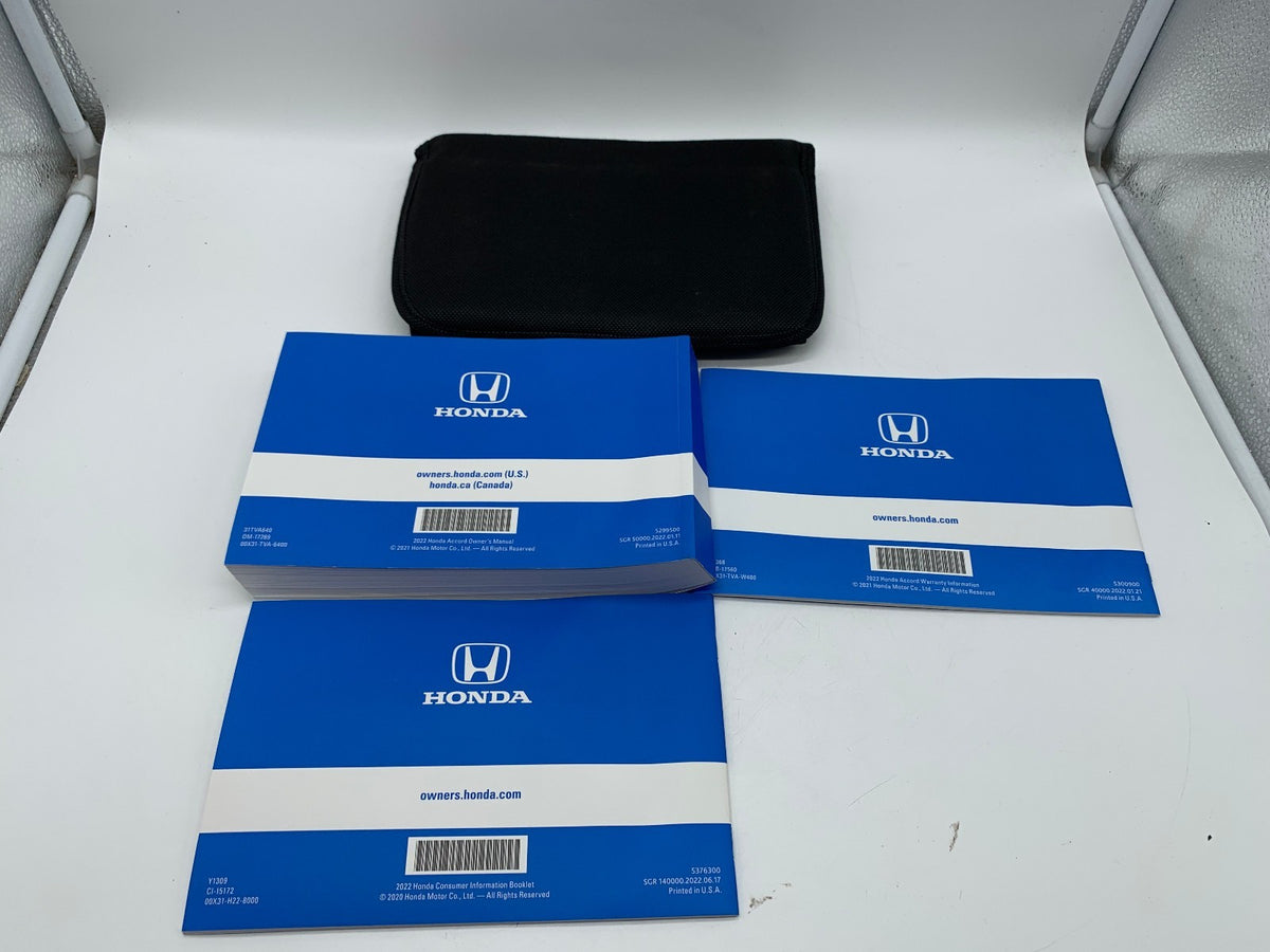 2022 Honda Accord Owners Manual Set with Case OEM R01B24004