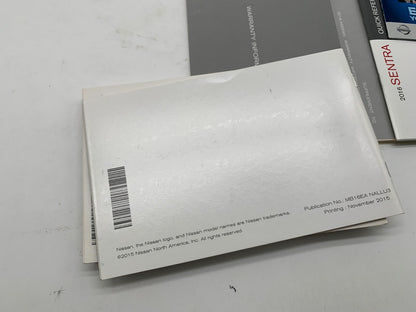 2016 Nissan Sentra Owners Manual Set with Case OEM B04B55052