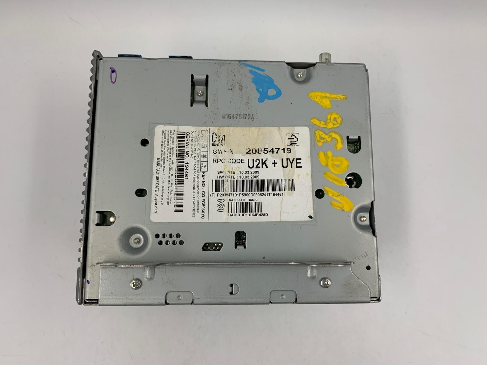 2010 Chevrolet Camaro AM FM CD Player Radio Receiver OEM D02B38020