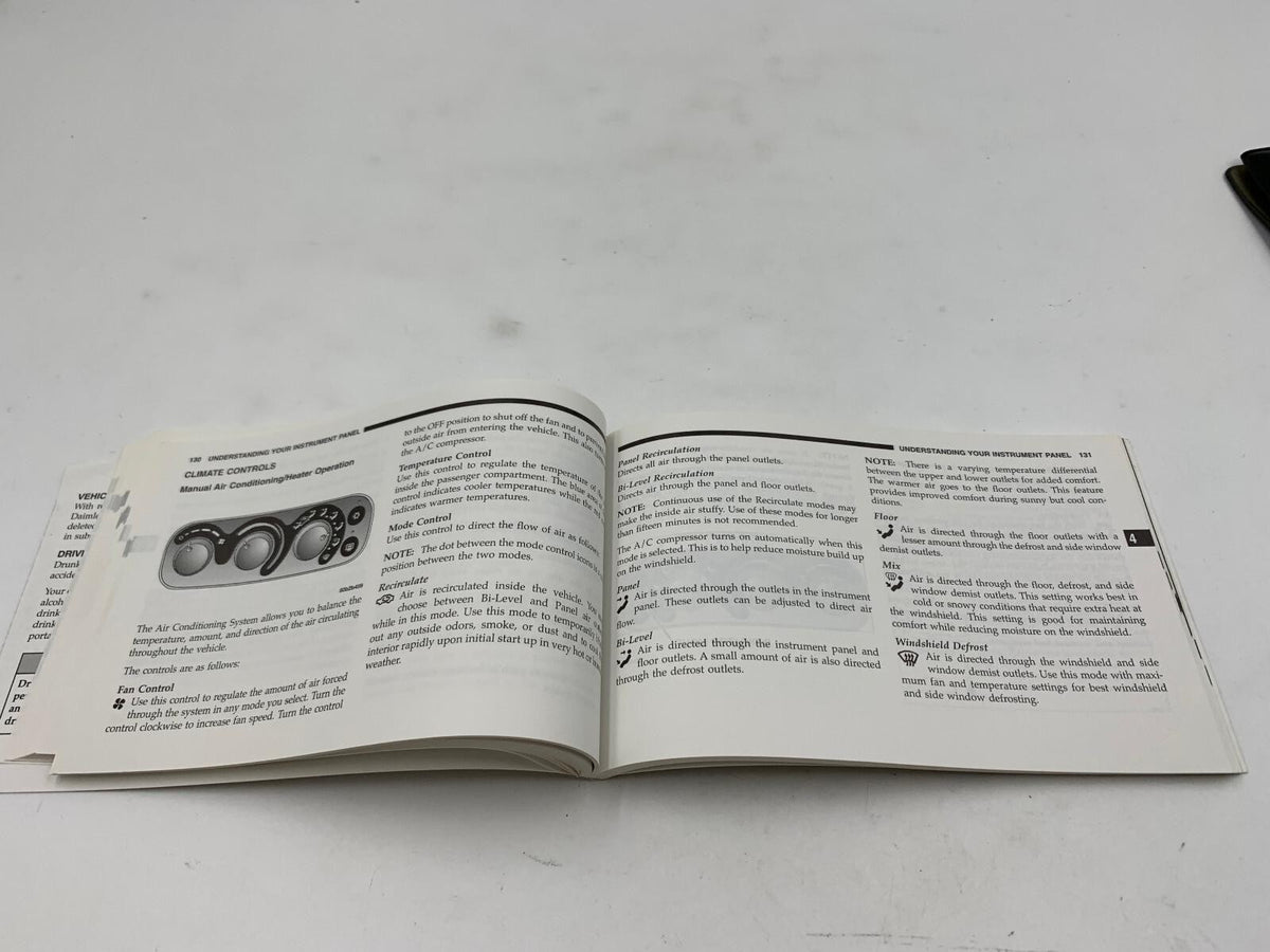 2000 Dodge Intrepid Owners Manual OEM D01B46086