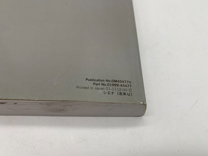 2012 Toyota Sienna Owners Manual OEM