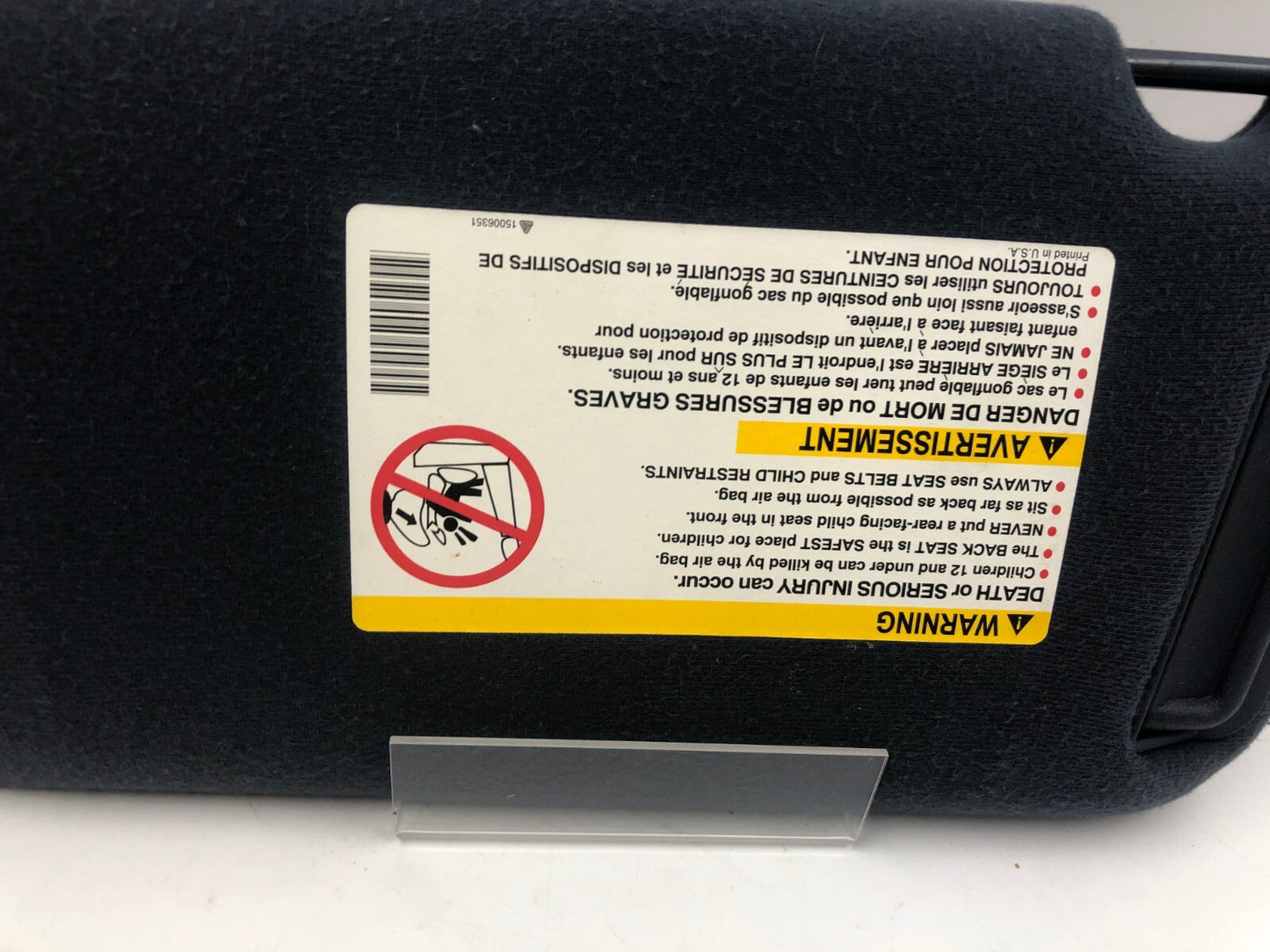 2000-2005 Chevrolet Impala Passenger Sun Visor Blue OEM D04B21003