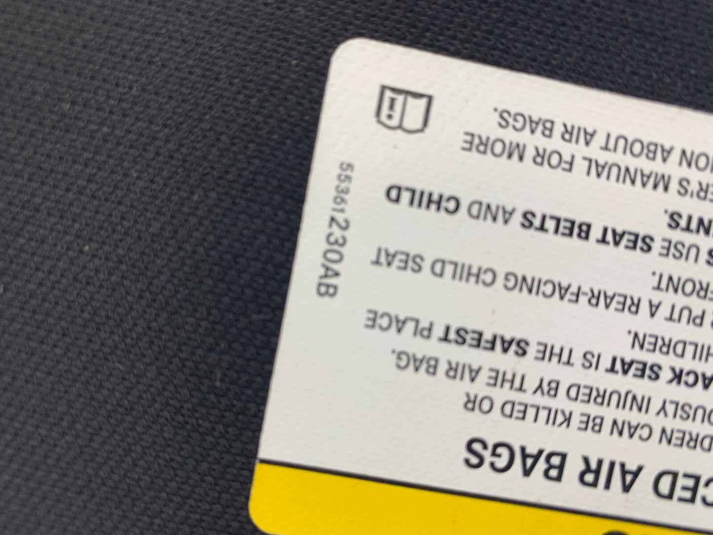 2011-2014 Chrysler 200 Passenger Sun Visor Black Illuminated OEM C04B13018