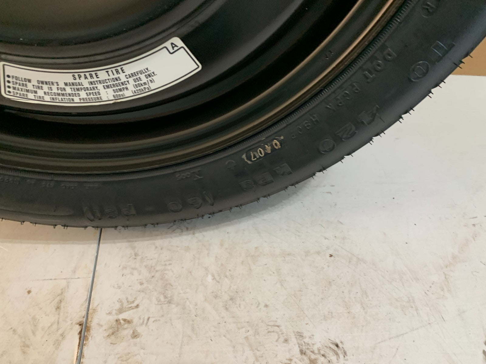 2005-2010 Honda Odyssey 17" Spare Tire Wheel Compact Donut T135/80D17