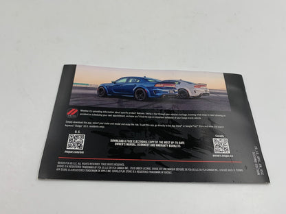 2020 Dodge Charger Owners Manual Set with Case OEM A03B54037