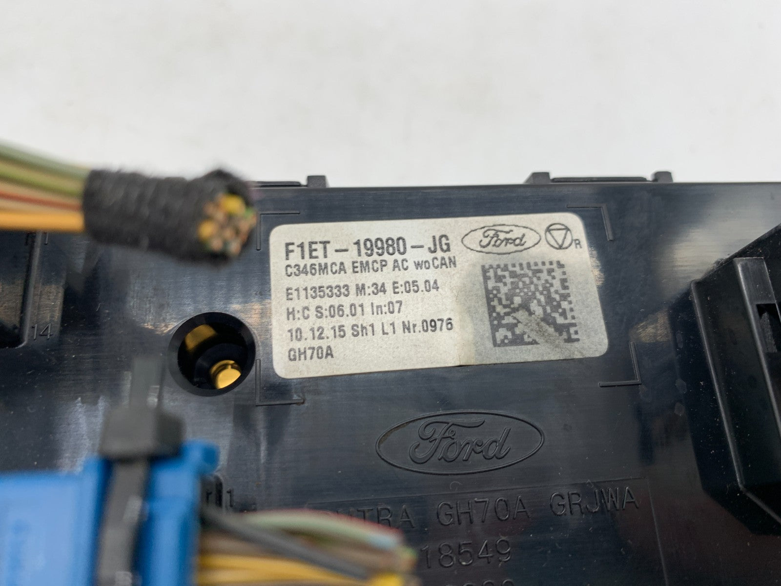 2015-2018 Ford Focus AC Heater Climate Control Unit OEM F1ET-19980-JG