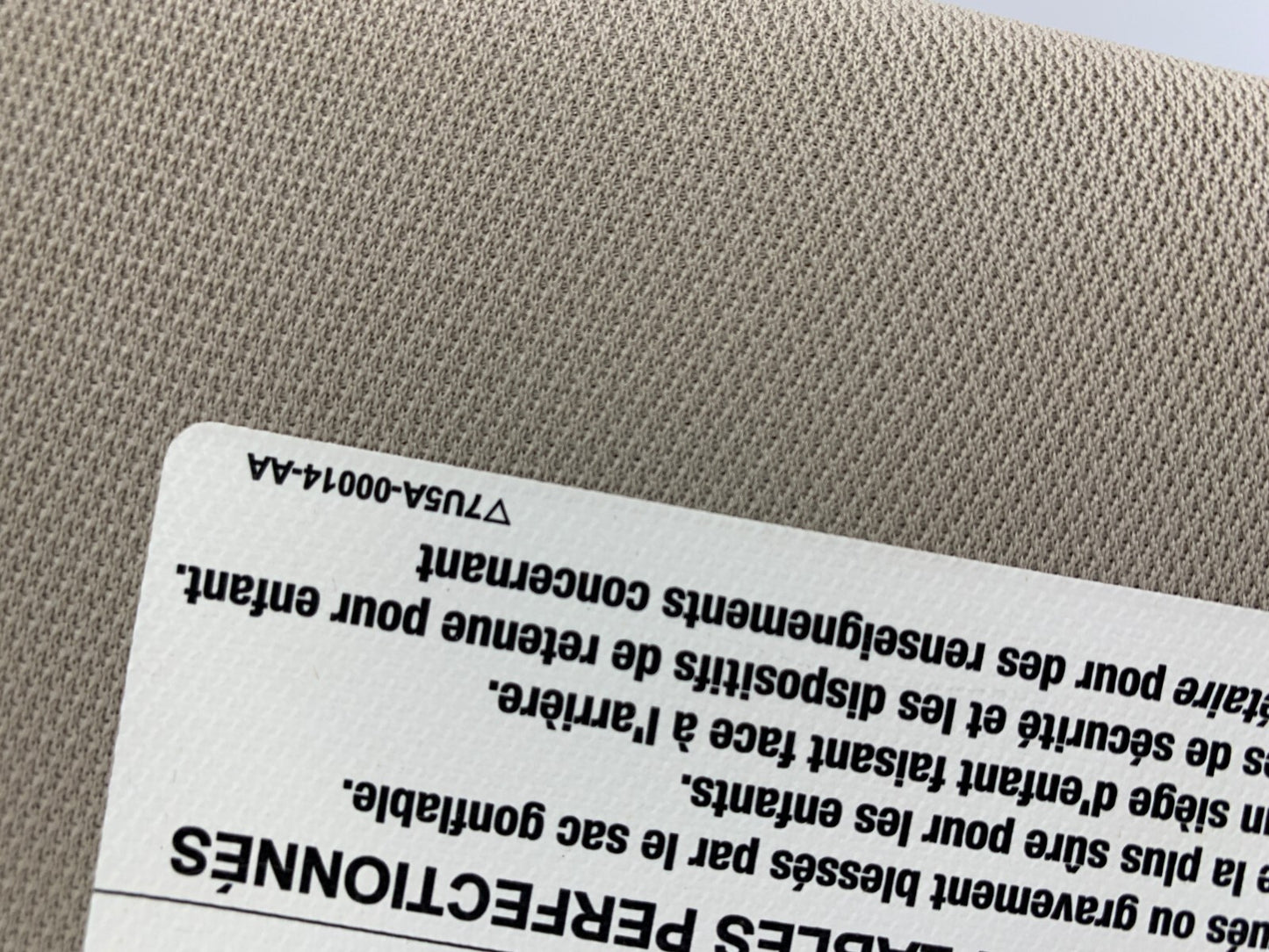 2010-2011 Ford Taurus Passenger Sun Visor Gray Illumination OME E01B01063