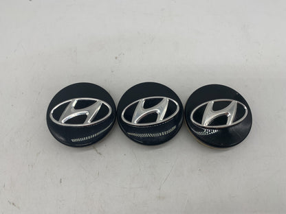 Hyundai Wheel Center Cap Set of 3 Black 2-1/4 inch OEM 52960-3K210