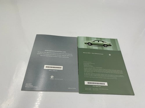 2008 Mercury Sable Owners Manual Set with Case OEM R01B17003