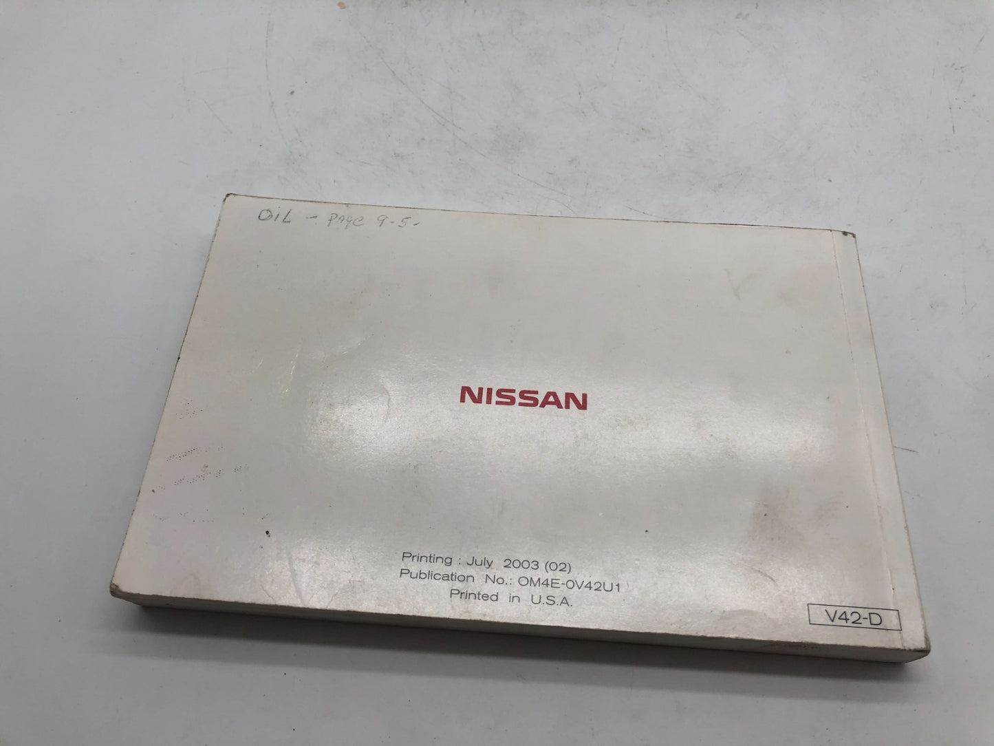 2004 Nissan Quest Owners Manual with Case OEM A01B06003