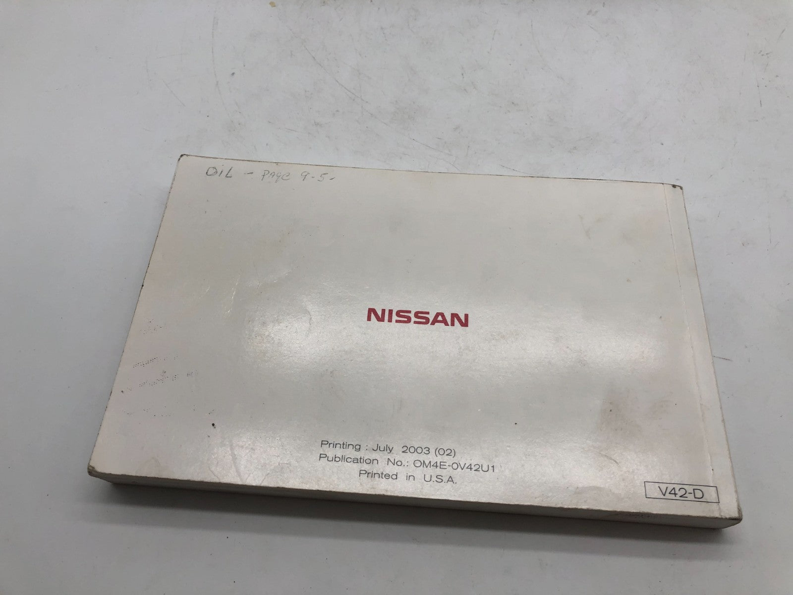 2004 Nissan Quest Owners Manual with Case OEM A01B06003