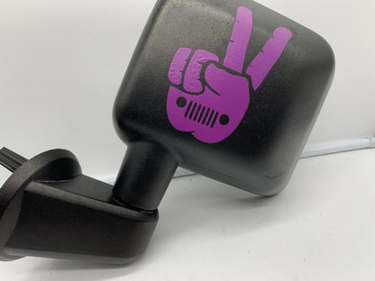 2015-2017 Jeep Wrangler Driver Side View Manual Door Mirror Black