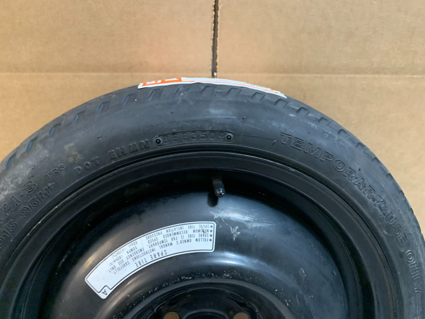 2010-2015 Honda Fit Insight 15" Spare Tire Compact Donut T125/70D15 4 lug
