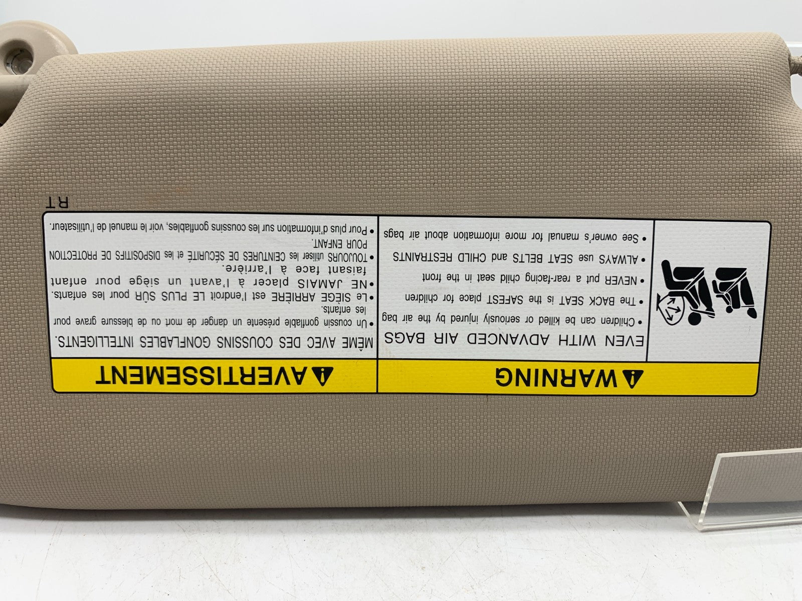 2010-2013 Suzuki Kizashi Passenger Sun Visor Illumination Tan OEM A03B12004