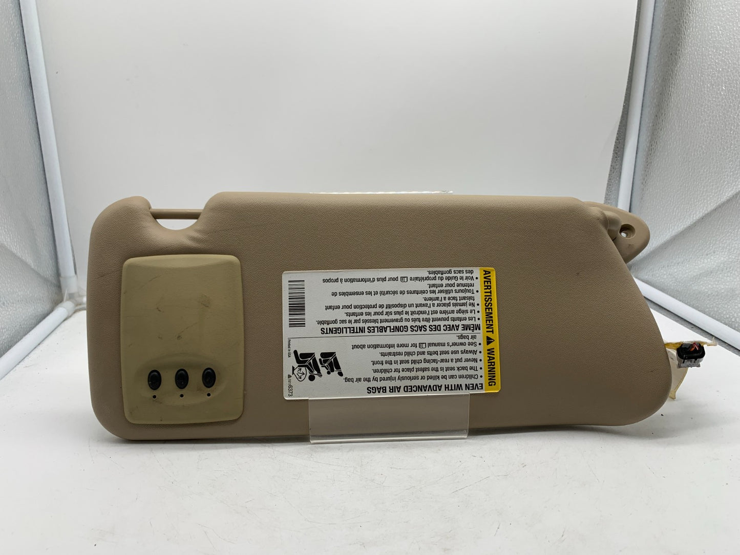 2004-2009 Cadillac SRX Driver Sun Visor Illuminated Brown OEM A04B01003