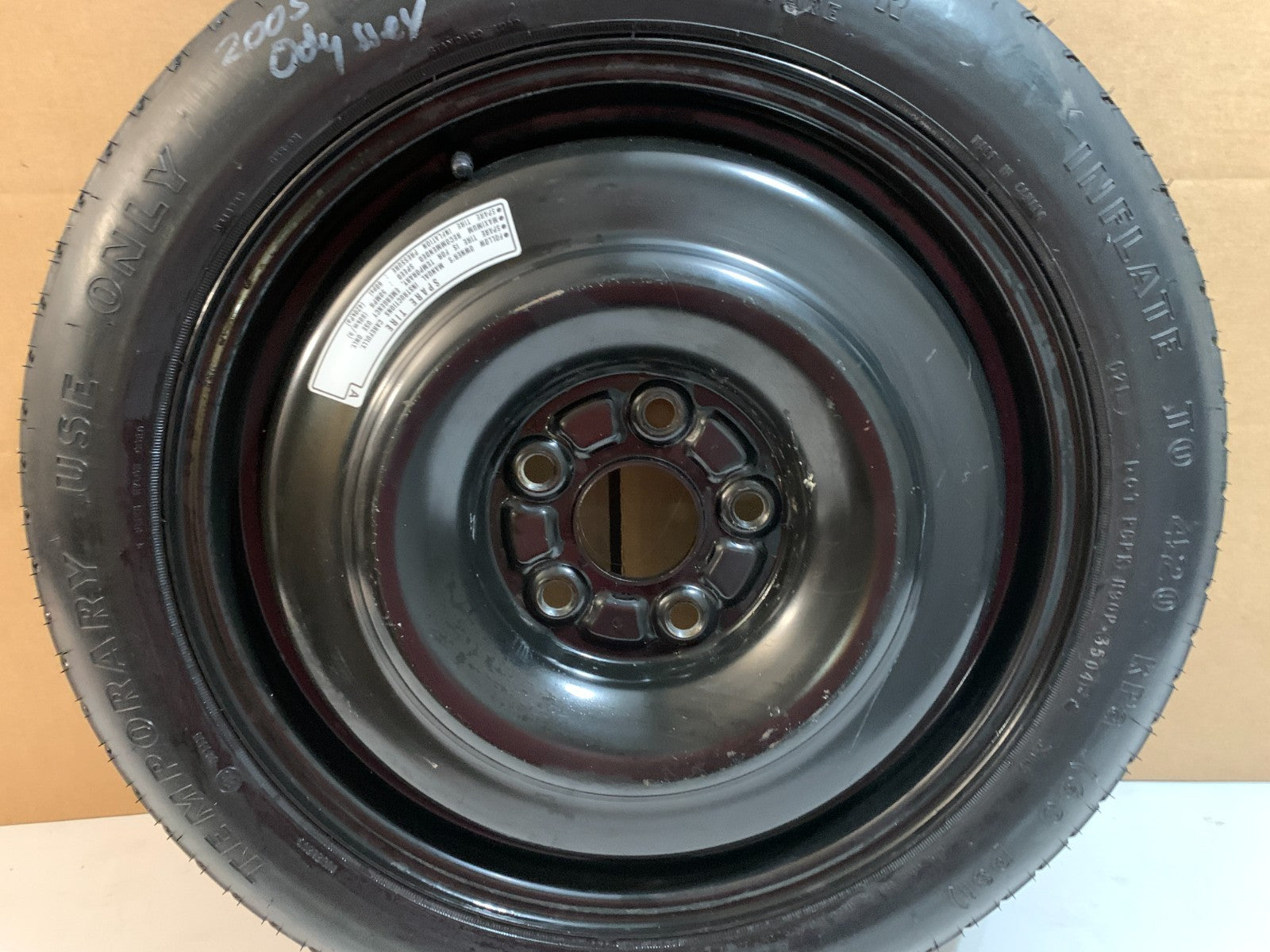 2005-2010 Honda Odyssey 17" Spare Tire Wheel Compact Donut T135/80D17