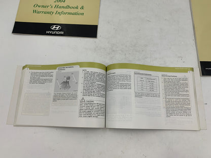 2004 Hyundai Santa FE Owners Manual Set with Case A02B07023