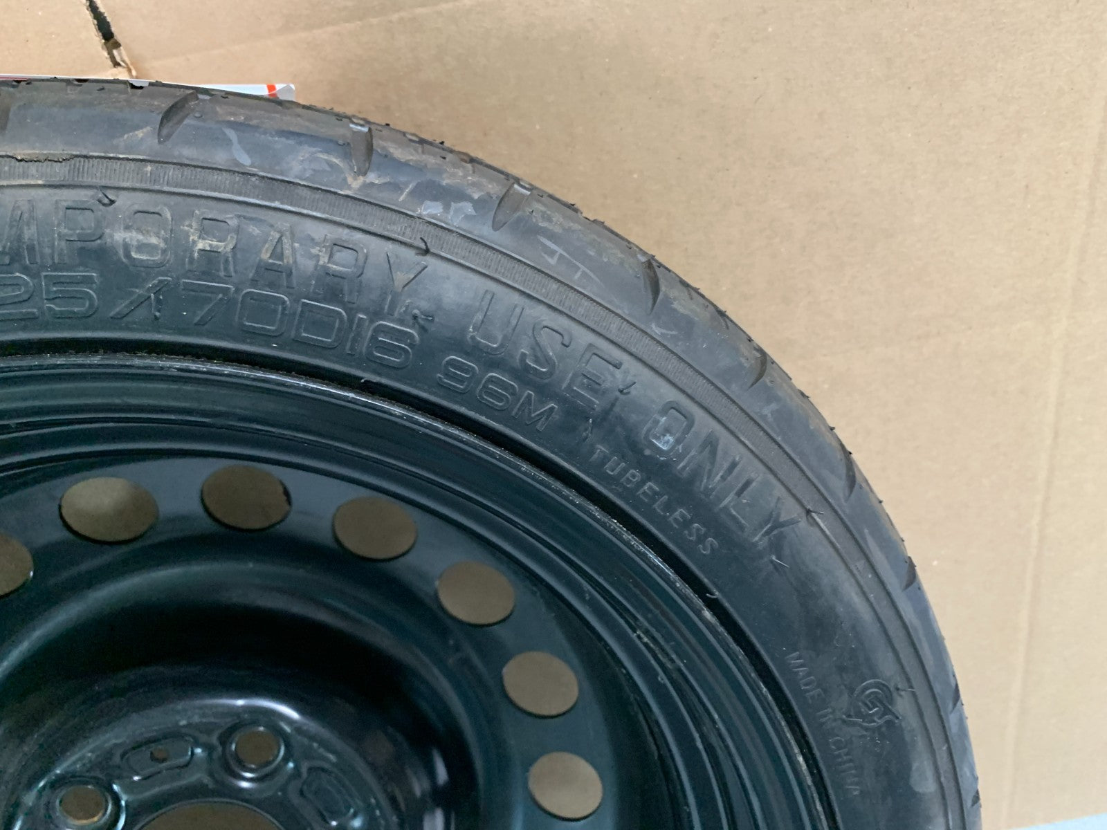 2020-2025 Nissan Sentra 16" Spare Tire Wheel Compact Donut T125/70D16