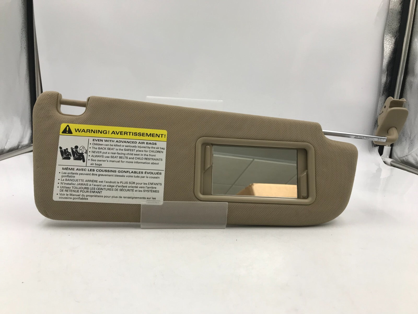 2005-2011 Audi A6 Passenger Sun Visor Tan Illuminated OEM D04B68002