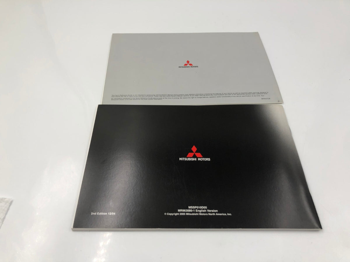 2005 Mitsubishi Endeavor Owners Manual Set with Case OEM