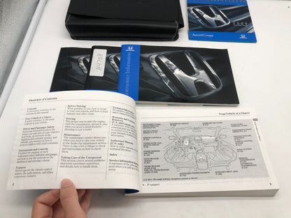 2009 Honda Accord Coupe Owners Manual Set with Case OEM A01B37032