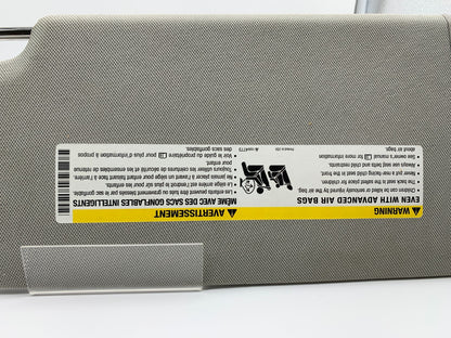 2013-2021 Buick Encore Passenger Sun Visor Gray Illuminated OEM A02B30006