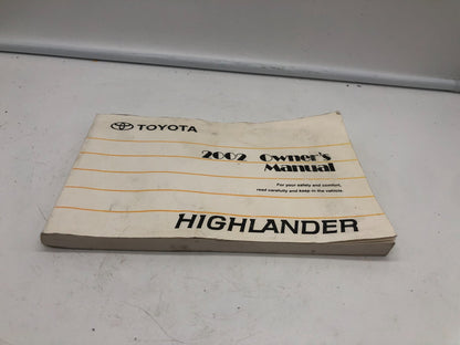 2002 Toyota Highlander Owners Manual OEM B02B08038