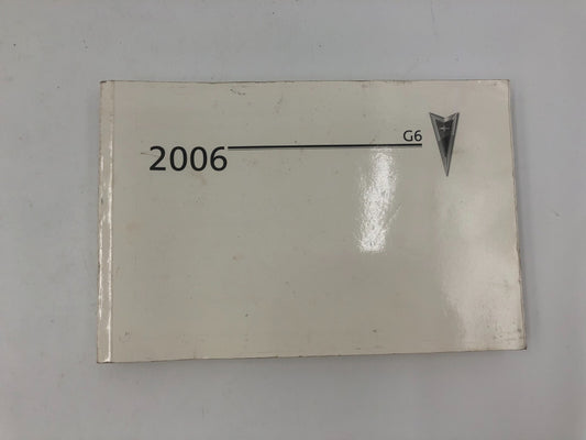 2006 Pontiac G6 Owners Manual OEM C01B07012