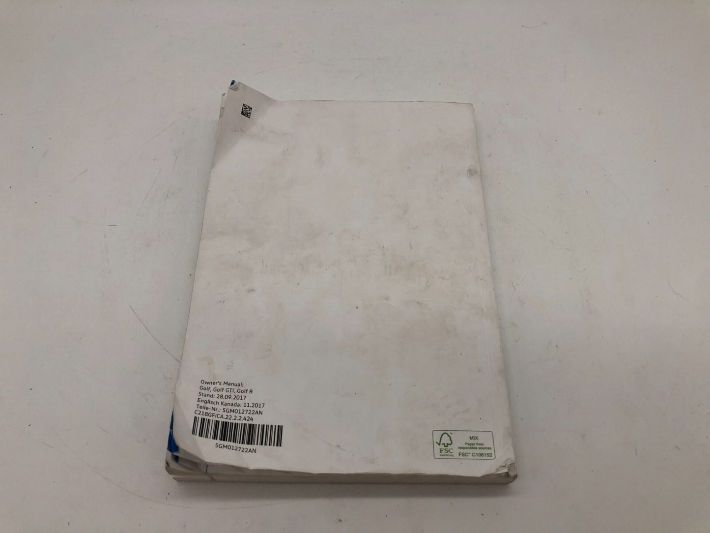 2018 Volkswagen Golf GTI Owners Manual OEM C02B40012