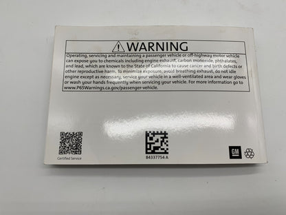 2020 Chevrolet Traverse Owners Manual Set OEM