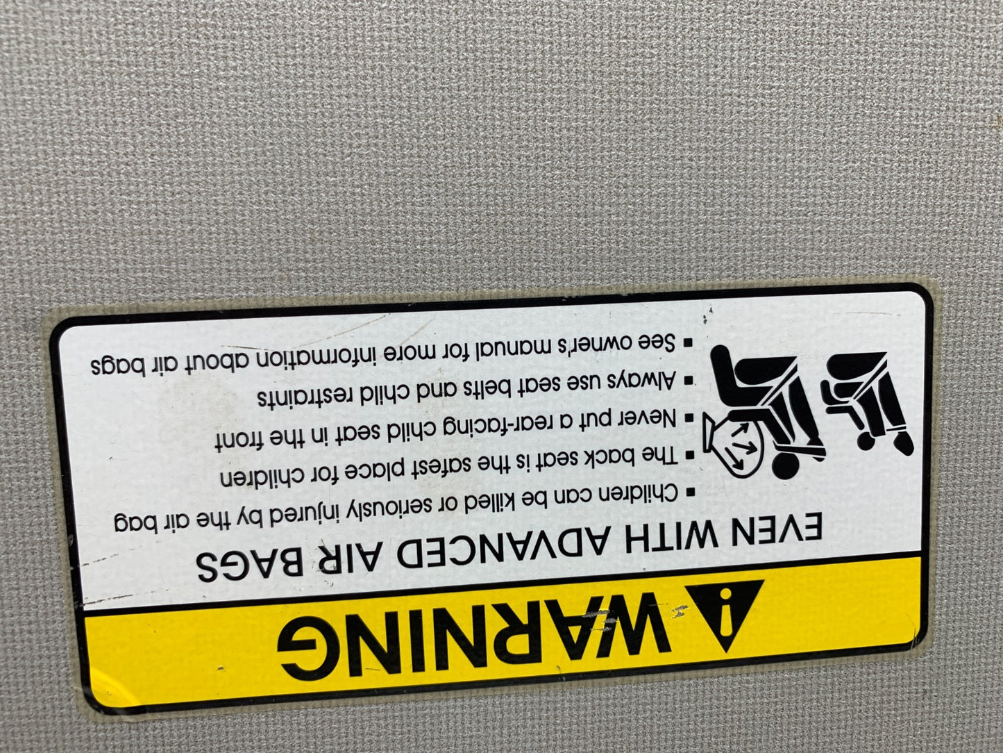 2010-2013 Kia Forte Driver Sun Visor Gray OEM A01B40010