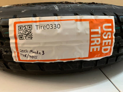 2010-2013 Mazda 3 Mazda3 15" Spare Tire Compact Donut T115/70D15
