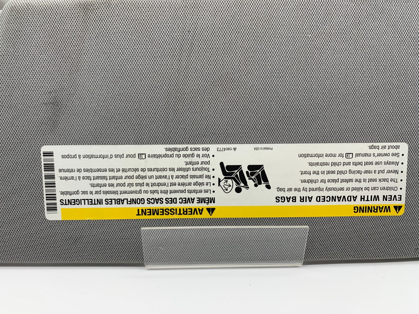 2017-2021 Chevrolet Trax Passenger Sun Visor Gray Illuminated OEM B01B55003