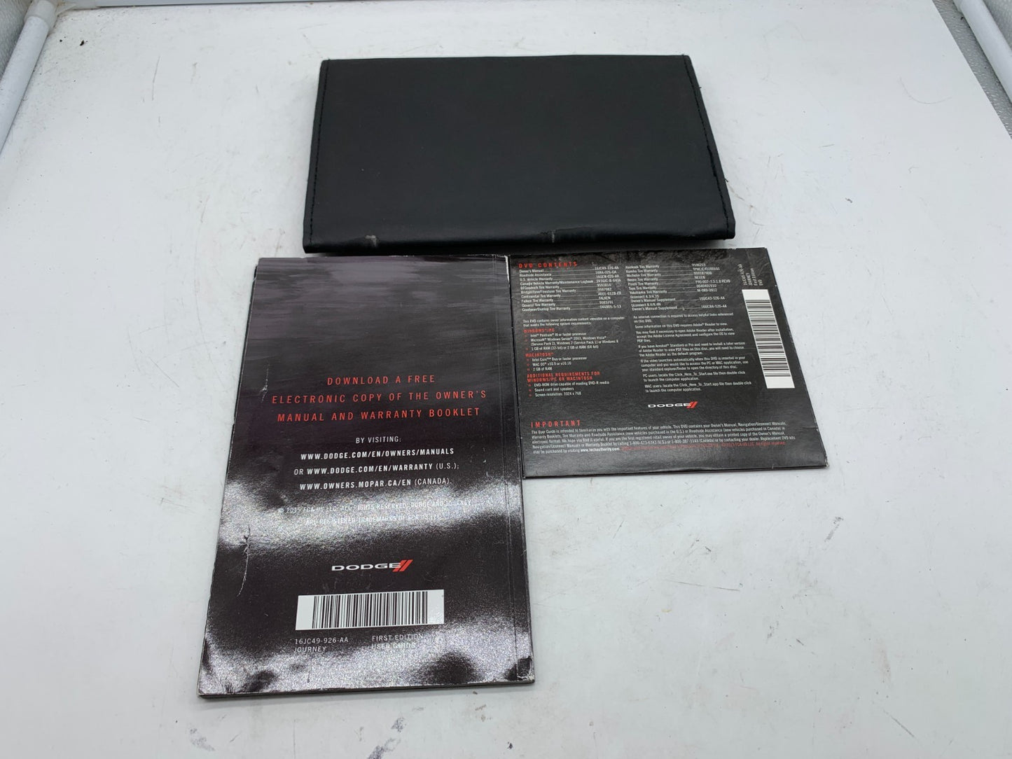 2016 Dodge Journey Owners Manual Set with Case OEM A03B40012