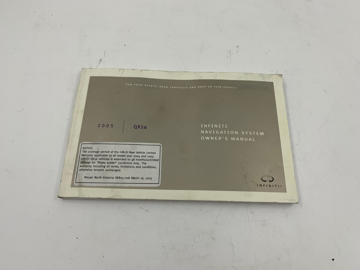 2005 Infiniti QX56 Owners Manual OEM A03B12057